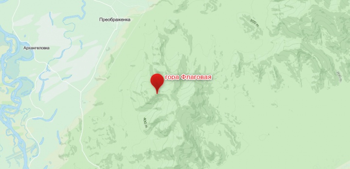 гора Флаговая на карте гора Флаговая на карте